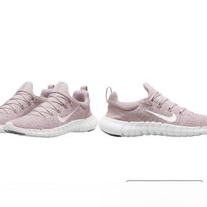 Women’s Nike Free RN 5.0 2021 Running Shoe. Platinum Violet and White color